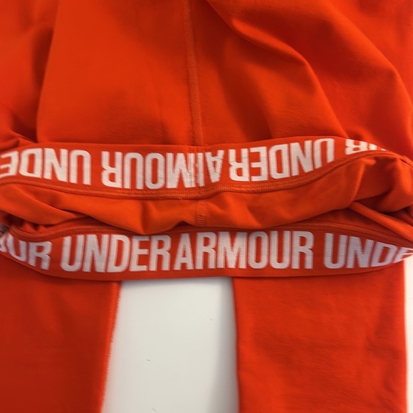 Under Armour Women's Orange High Waist Athletic Yoga Activewear Leggings Size L - Picture 6 of 6